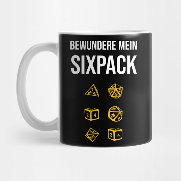 Bewundere Mein Sixpack RPG D20 Würfel Rollenspiel Pen&Paper by Schimmi